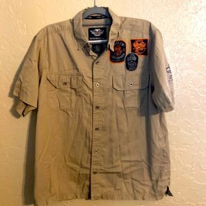 Men’s Large Harley Davidson Button Down Shirt. Like New